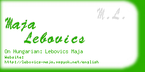 maja lebovics business card